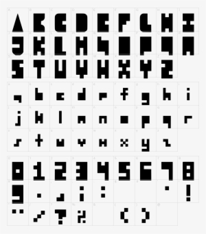 Font Characters - 8 Bit Square Font