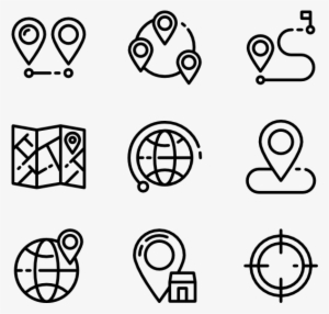 Location Outlined - Cleaning Line Icon