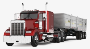 3 Semi Dump Trailer Truck Royalty-free 3d Model - Truck