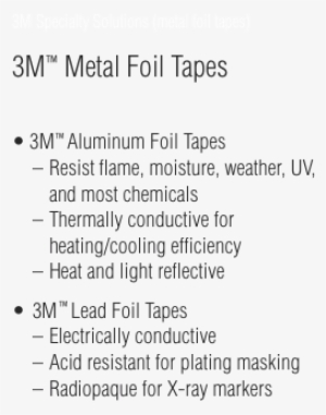 3m Specialty Solutions 3m™ Metal Foil Tapes - Non-invasive Ventilation