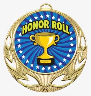 Full Color Honor Roll Medal - Honor Roll Plaque Trophy 6x8 Wood Academic Education