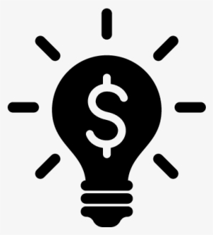 Money Idea Symbol Of A Lightbulb On Vector - Light Bulb Money Icon
