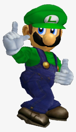 Official Artwork Of Luigi From Super Smash Bros - Luigi Melee