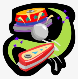 Vector Illustration Of Pinball Machine Arcade Game - Indoor Games And Sports