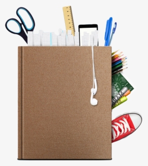 Stationery Vector With Books And Pencils - Clip Art