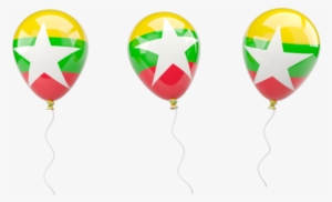 Myanmar Flag Balloons