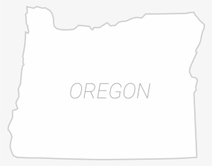 Silhouette Oregon Outline White