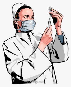 Vet Preparing Injection - Nurse With Syringe Clip Art