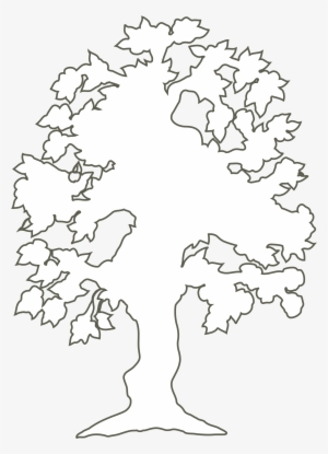 Clipart - White Tree Silhouette Png