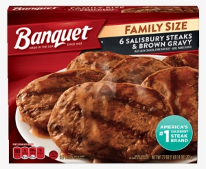 Family Size Salisbury Steaks & Brown Gravy - Banquet Salisbury Steak Family Size
