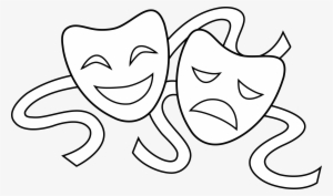 Free Clip Art - Drama Masks White