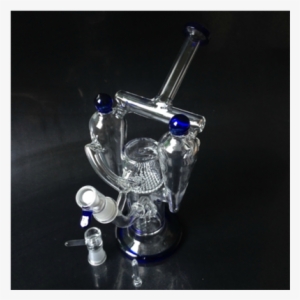 New Double Recycler Glass Water Pipe Oil Rig Glass - Bong