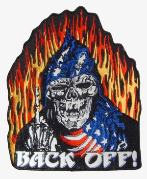 Grim Reaper Reflective Embroidered Patch - Illustration