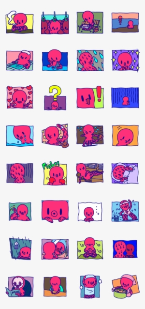 Sell Line Stickers Working Octopus - Creative Arts