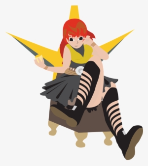 Girl Sitting On A Throne,red Head Woman Sitting,svg - Cartoon