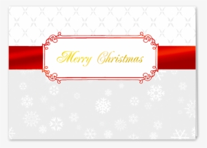 Picture Of Red Christmas Ribbon Greeting Card - Greeting Card