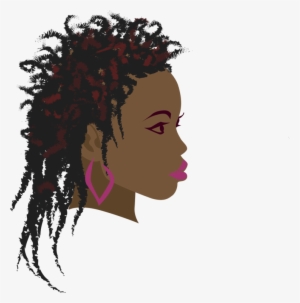 Medium Image - Girl Afro Drawing Side Profile