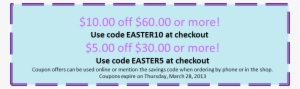 Easter 2013 Coupon From Richardsons Flowers - Easter