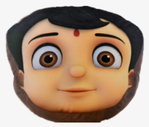 Chhota Bheem Face Cushion - Multicolor