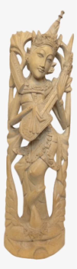 Small Javanese Saraswati - Wood