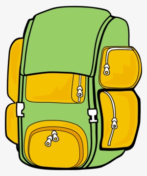 Backpack Clipart Transparent Background - Hiking Backpack Clipart