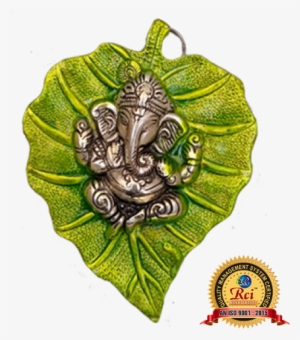 Leaf Ganesh Green Meena - Ganesh Ji Png Hd