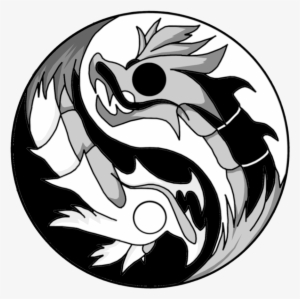 Tattoo Yin And Yang Chinese Dragon Drawing - Yin Yang Dragon Png