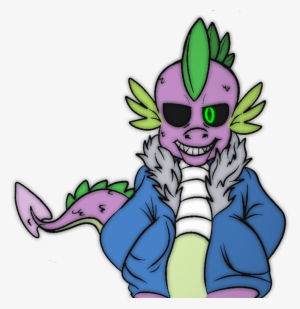 Mr Square, Artist Needed, Clothes, Crossover, Dragon, - My Little Pony Undertale Splike