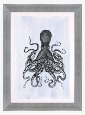 Silver Foil Octopus Ii - Foil Octopus Ii Framed Painting Print Paragon