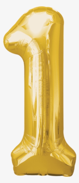 Numero 1 Dorado 28 Pulgadas Globo Metálico - Number 18 Gold Balloons