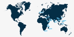 Worldwide-map - Transparent Background World Map Black And White