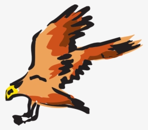 Hawk Clipart Golden Hawk - Red Falcon Vector Fly