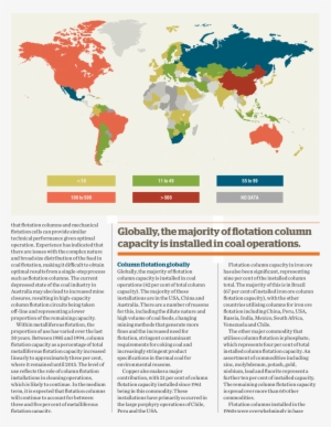Flotation Columns Installed Around The World - World Map Continents Free