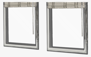 Window With Simple Bamboo Blind - Window