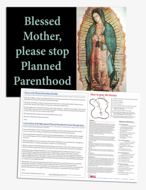 Our Lady Of Guadalupe, Stop Planned Parenthood Sign - Basilica Of Our Lady Of Guadalupe