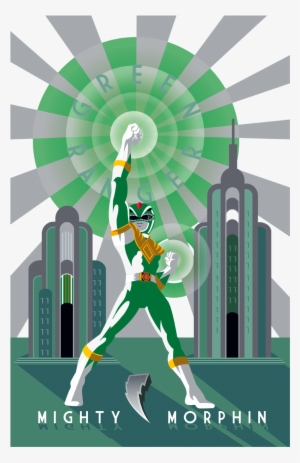 Power Rangers Green Ranger Deco Juniors T-shirt - Tommy Oliver