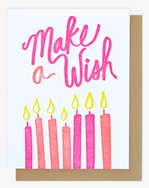 Make A Wish Letterpress Card