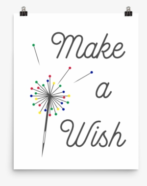 Make A Wish Sewing Pin Dandelion Poster