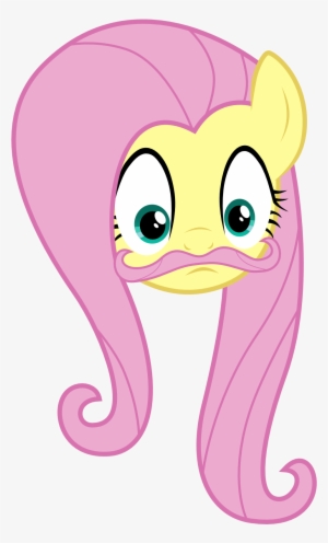 Remezer, Fluttershy, Moustache, Safe, Solo, Warfstache - Cartoon