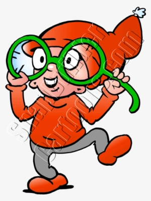 Cartoon Elf With Glasses