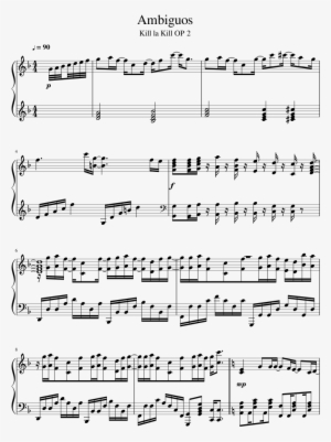 Ambiguos Sheet Music 1 Of 3 Pages - Kill La Kill Ambiguous Sheet