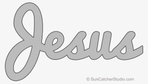 2100 X 1204 Jesus Pattern Template Stencil Printable - Jesus Name Stencils