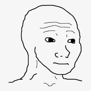 Hi-res Transparent Pic Of Wojak - 9gag Sad Meme