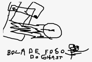 Bola De Fogo Do Ghast - Drawing