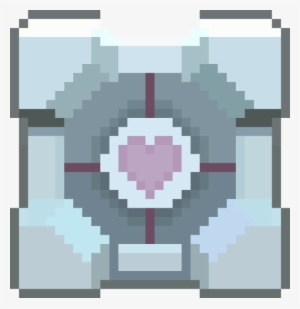 Pixel Companion Cube - Minecraft Portal 2 Cube