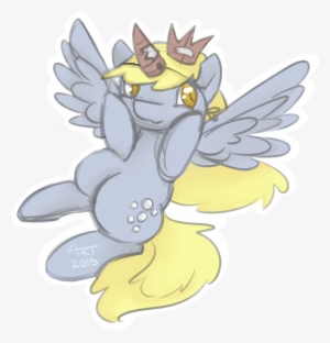 Ymiart, Cardboard, Crown, Derpy Hooves, Fake Horn, - Cartoon