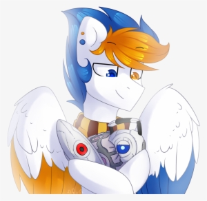 Starlyflygallery, Companion Cube, Oc, Oc Only, Pegasus, - Cartoon