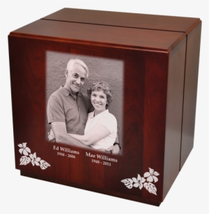 Wood Urn With Photo - Urn