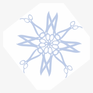Hair Cutting Scissors Blue Snow Flake Image Free - Hair-cutting Shears