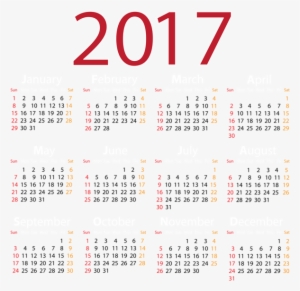 2017 Calendar Png Tran - Calendar 2019 Png Free Download